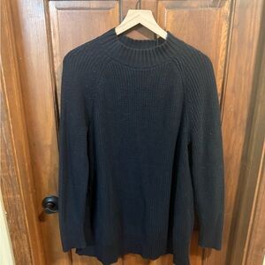 Lands End Drifter Shaker Easy Fit Mock Neck Tunic Sweater Size M